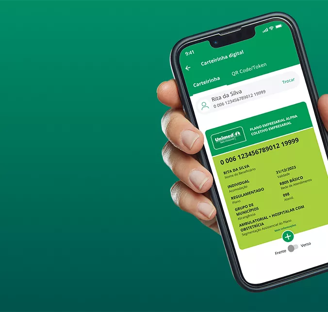 A partir de agora, sua carteirinha é digital e está no seu celular.